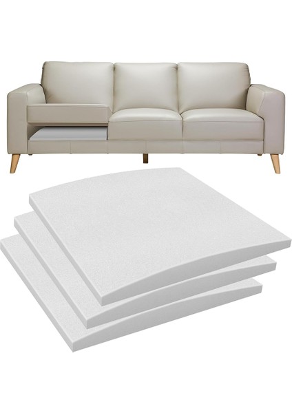 Sarkma Koltuğu Için Kanepe Yastık Desteği, 3pcs Kanepe Mobilya Koltuğu Yastık Sarkma Onarımı, Köpük Kanepe Yastık Desteği Beyaz (Yurt Dışından) fiyatları