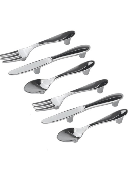 6 Pcs Bıçak Kaşık Çatal Mutfak Dolabı Dolap Çekmece Çekme Kulpları Knobs 3 Inç Ortaya Ortaya (Gümüş) (Yurt Dışından)