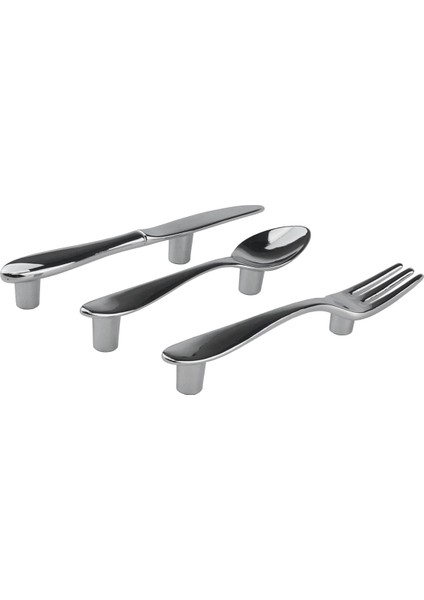 6 Pcs Bıçak Kaşık Çatal Mutfak Dolabı Dolap Çekmece Çekme Kulpları Knobs 3 Inç Ortaya Ortaya (Gümüş) (Yurt Dışından) indirimleri