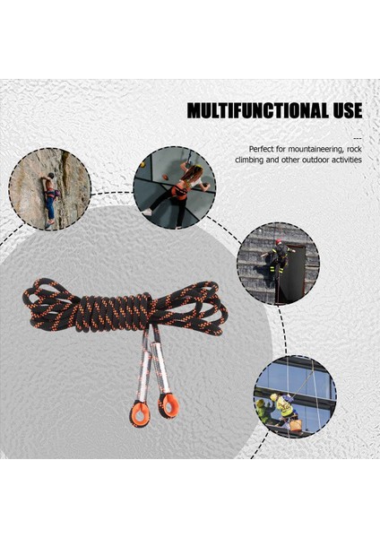 5m 8 mm Kalınlıkta Ağaç Kaya Tırmanma Kordon Açık Güvenlik Yürüyüş Ipi Yüksek Mukavemetli Güvenlik Sling Kordon Rappelling Ip (Yurt Dışından) fırsatları