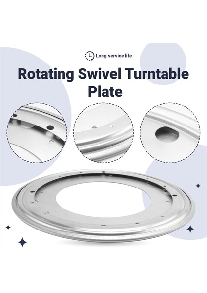 12 Inç Yuvarlak Şekil Galvanizli Pikap Döner Döner Döner Plaka Mutfak ve Ekran Masası Donanımı (Yurt Dışından) indirimleri