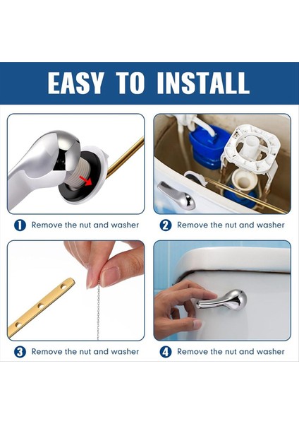 12 Adet Tuvalet Kolu Kolu Sifon Değiştirme, Pirinç Evrensel Yıkama Kolu Kaplama Sapı Çoğu Ön Montaj Tuvalet (Yurt Dışından) fiyatları