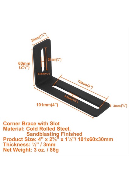 4 Inç Ayarlanabilir Açı Braketi, 8 Adet Ağır Hizmet Tipi Lood, L-Şekilli Köşe Desteği Yuvalı, Dik Açılı Parantez (Yurt Dışından) indirimleri