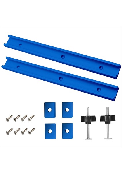 Alüminyum Alaşımından Yapılmış 2t-Kılavuz Ray Kelepçesi Rayları, 400 mm T Slot Pisti Mitrerail Seti, M8/m6 Kaydırıcısı Olan Oluk Slibrail (Yurt Dışından)