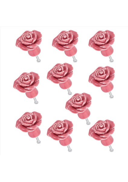 10 Adet Seramik Vintage Çiçek Gül Çiçek Kapısı Düğmeleri Saplı Çekmece Mutfak + Vidalar (Pembe) (Yurt Dışından) modelleri