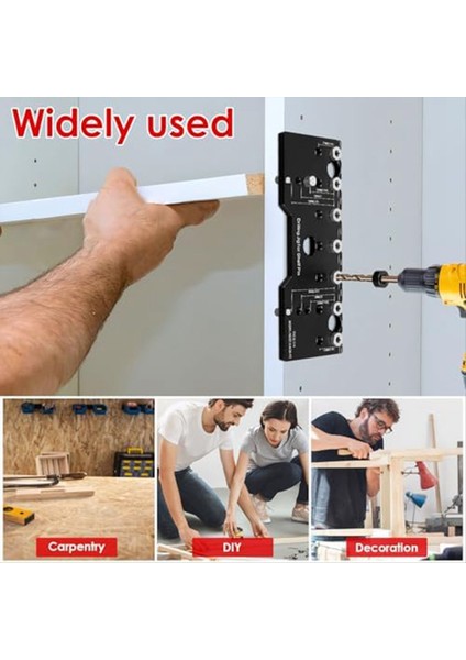 Raf Pimi Jig 1/4 Inç Alüminyum Alaşım Raf Pim Kılavuzu Hassas Kabine Montaj Şablonu Jig Raf Pimi Delme Şablonu (Yurt Dışından) fırsatları