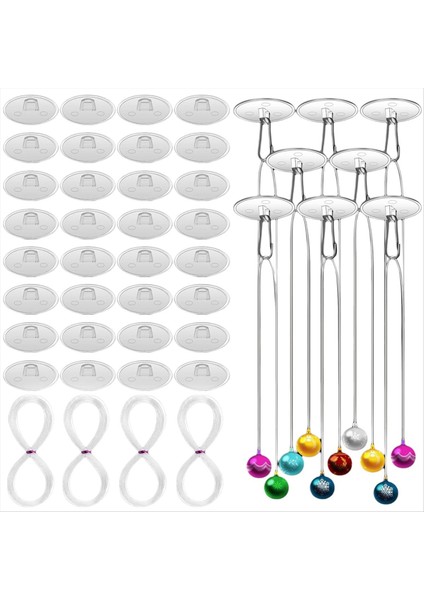 120 Paket Kendinden Yapışkan Tavan Kancaları, Açık Telli Yuvarlak Asılı Klipsleri Asmak Için (Yurt Dışından)