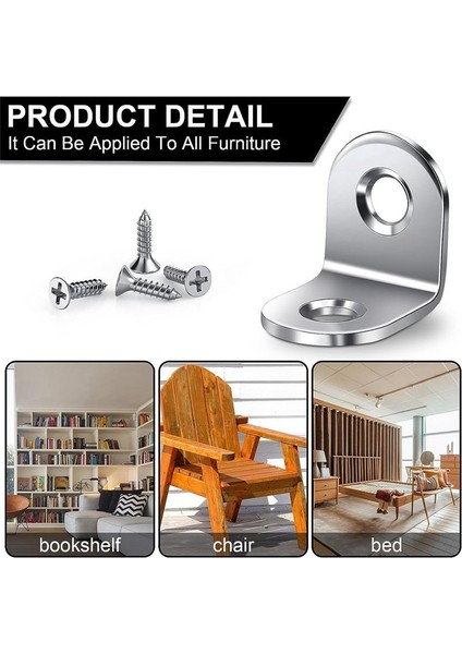 50PCS L Braketler Köşe Brace, Ağır Hizmetleri Küçük Braketler, Paslanmaz Çelik Sağ Açılı Parantez, 90 Derece Braket (Yurt Dışından) indirimleri