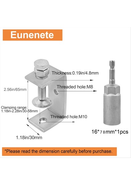 2 Paket Mini C Kelepçeleri, 304 Paslanmaz Çelik C-Kelepçeleri, Ahşap Işleme Için 65MM Ağır Hizmet Tipi Kelepçeler, C Tipi Sabitleme Kelepçesi Kelepçe Kelepçesi (Yurt Dışından) fiyatları