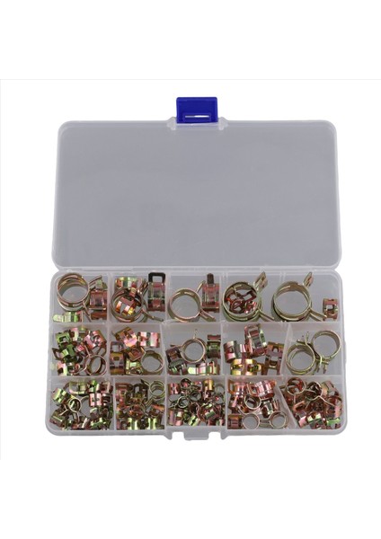 115 Pcs Yay Hortum Kelepçeleri 6-22MM Placated Yay Klipsli Yakıt Hattı Hortum Boru Hava Tüp Kelepçeleri Bağlayıcı Boru Kelepçesi (Yurt Dışından)