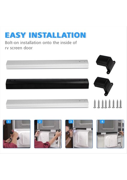 Rv Ekran Kapı Tutucu Rv Kapı Kolu 21-5/8 Inçten 28-5/8 Inç Arasında Ayarlanabilir Seyahat Römorku Için Tutma Çubuğu (Yurt Dışından)