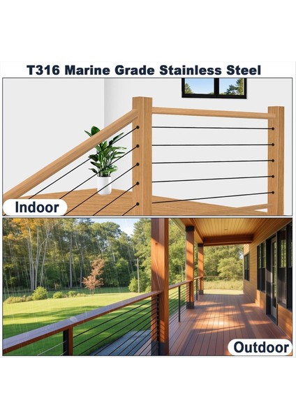 80 Pcs Paslanmaz Çelik Koruyucu Kovalar 1/8in Tel Halat Kablo Korkuluk, T316 Ahşap Dönemler Için Deniz Sınıfı Koruyucu (Yurt Dışından) fiyatları