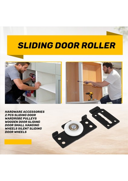 Donanım Aksesuarları 2 Adet Sürgülü Kapı Gardırop Kasnakları Ahşap Kapı Sürgülü Kapı Küçük Asılı Tekerlekler Sessiz Sürgülü Kapı Tekerlekleri (Yurt Dışından) indirimleri