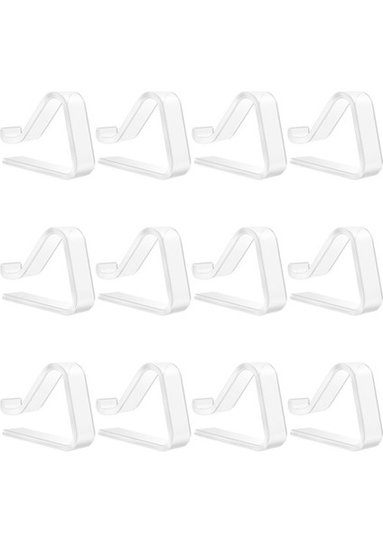 12 Adet Şeffaf Masa Örtüsü Klipsleri, Masa Bezi Klipsleri, Rüzgar Geçirmez Masa Kapağı Tutucu Kelepçeler. (Yurt Dışından)