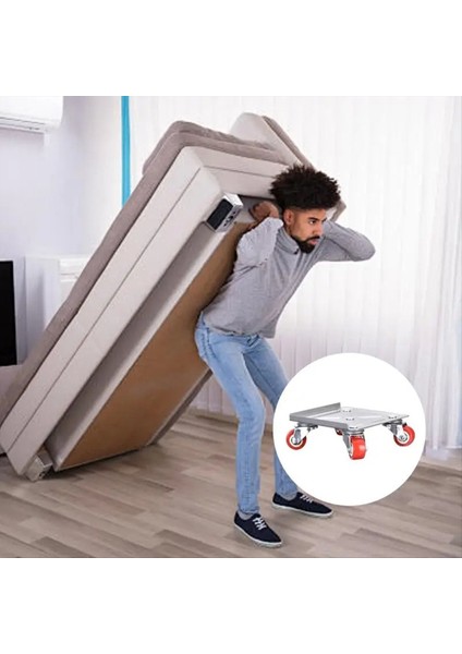Ağır Mobilya Taşıcı 5 Tekerlekli Mobilya Dollaları Kilitli Tekerlekler Yüklenici Hareketli Araç Seti Anti-Skid Pad Ev (Yurt Dışından) fiyatları