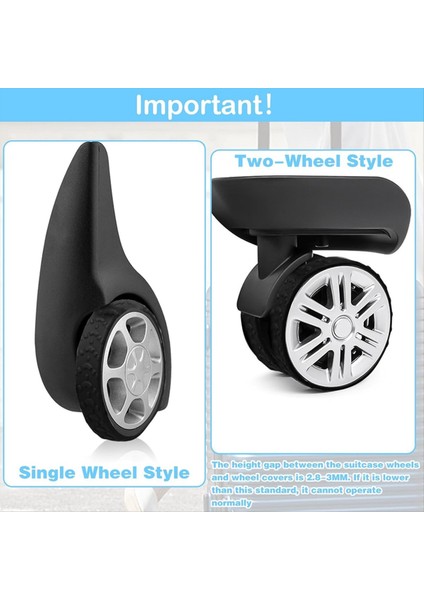 8 Adet Bagaj Tekerlek Kapakları, Silikon Bagaj Kapağı Koruyucusu Bavul Tekerlek Kapakları, Sessiz Koruma Bagaj Bölmesi (Yurt Dışından) indirimleri