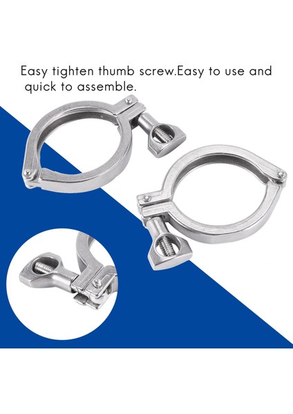 2pcs Tri-Clamp Çelik Tek Pin Ağır Hizmet Tri Kelepçesi Silikon Contalı Ferrule Tc Için Kanat Somunlu (Yurt Dışından) indirimleri