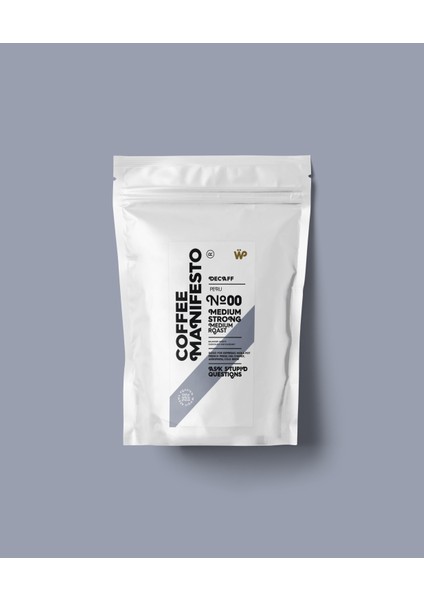 NO00 Decaff (Kafeinsiz) 250 gr Çekirdek Kahve