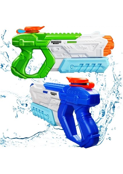 Çocuklar Için Su Tabancası Yetişkinler Squirt Süper Su Tabancası Soaker Blaster Uzun Atış Range Oyuncaklar Yüzme Havuzu Plajı Su Dövüşü Renk: 2 Adet (Yurt Dışından)