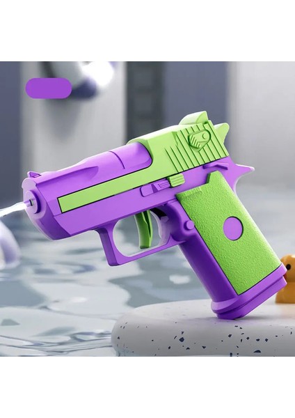 Çocuklar Yaz Mini Çöl Kartal Mekanik Sürekli Ateşleme Su Tabancası Küçük Tabanca Açık Plaj Havuz Oyuncakları Su Ları Hediyeler Renk: Mor (Yurt Dışından)