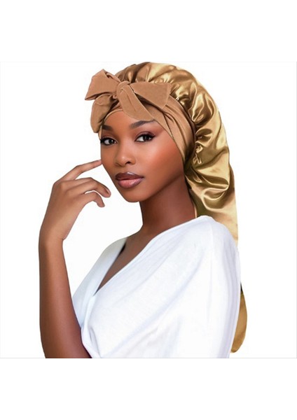 Kadınlar Bonnet Uyku Şapkası Uzun Kuyruk Örgü Saç Gece Uyku Kapağı Baş Duş Başlıkları Sauna Banyo Bonnet Tavus Kuşu Mavisi (Yurt Dışından) fiyatları