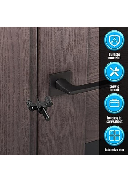 2 Adet Taşınabilir Kapı Kilidi, Gezginler Için Otel Kapı Kilitleri, Çinko Alaşım Güvenlik Kapısı Kilidi, Otel Odası Kapısı Için Sağlam Güvenlik (Yurt Dışından) indirimleri