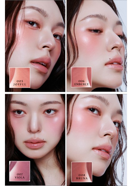 Hafif Yapılı, Ciltle Bütünleşen Parlak Bitişli Likit Allık Muzıgae Mansıon Objet Blush (001 Lilium)