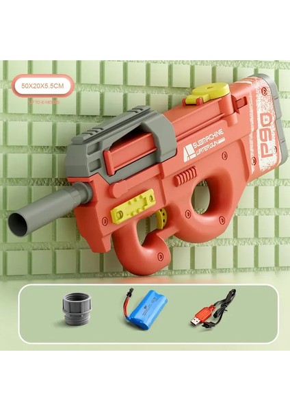 Yüksek Hızlı Elektrikli Su Tabancası P90 Yaz Açık Hava Çocuk Oyuncakları 12M Aralık Sürekli Ateş Su Tabancası Dış Bağlantı Kola Bottlecoor: Küçük Kırmızı (Yurt Dışından)