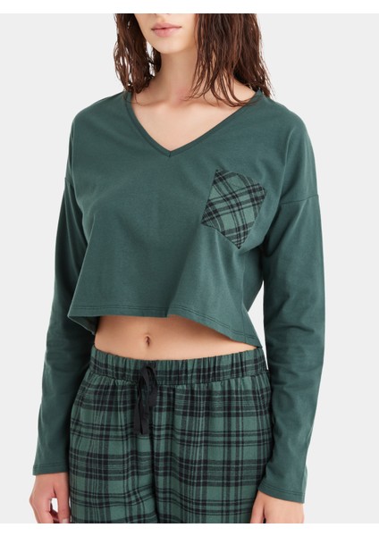 Kadın Pijama Takımı 60476 - Yeşil fiyatları