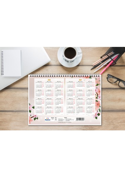 2026 Takvim A4 Ebat 53 Haftalık Planlayıcı Sakura modelleri