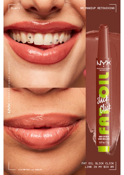 Nyx Professional Makeup fat Oil Slick Click Parlatıcı Dudak Balmı - 05 Link In My Bio & Suede Matte Lip Liner Tea & Cookies Orijinal Boy Ürün Hediyeli Makyaj Seti fırsatları