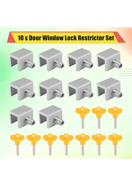 10 Set Sürgülü Kanat Durdurucu Dolap Kilitleri Kayışlar Kapılar Güvenlik Güvenlik Hırsızlık Kilitli Pencere Sürgülü Kapı Kapıları Kilit Bir Delik (Yurt Dışından) indirimleri