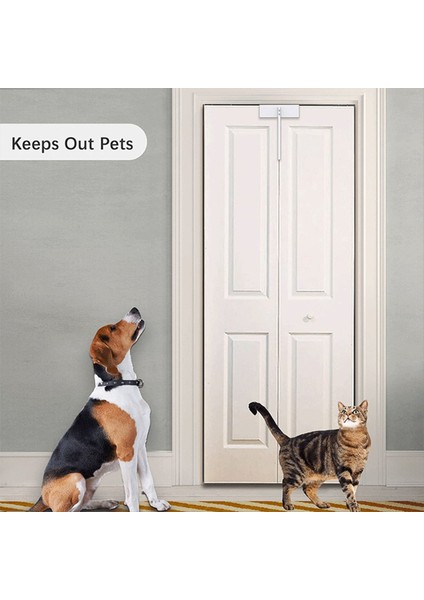 2pcs Metal Bifold Kapı Kilidi - Çift Kapı Çocuk Güvenliği Kilitleri Toddler, Cats &amp; Dogs&#39;u Dolaplardan, Dolaplardan Koru (Yurt Dışından) fiyatları