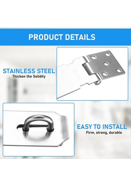 Hasp Kilitleri, 2, 5 Inçlik Asma Kilit Yakalama, Kapı Kilit Asma Kilit Yakalama, 18 Vidalı Asma Kilit (Yurt Dışından) fırsatları