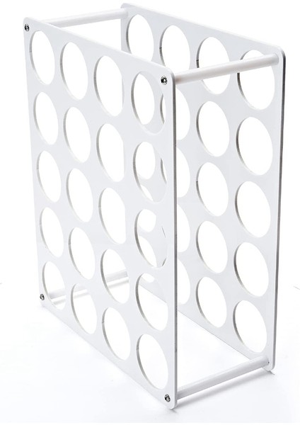 Santkuee 20 Delik Yüksek Kapasiteli Vinil Makara Rafı Çıkarılabilir Kağıt Depolama Rafı Katı Akrilik Vinil Depolama Rafı (Şeffaf) (Yurt Dışından)