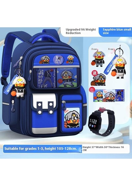 Yeni Okul Çantası Erkek ve Kız Ilkokul Bir, Iki, Üç, Dört, Beş, Altı Sınıflar Büyük Kapasiteli Omurga Koruma Omuz Çantası (Yurt Dışından)