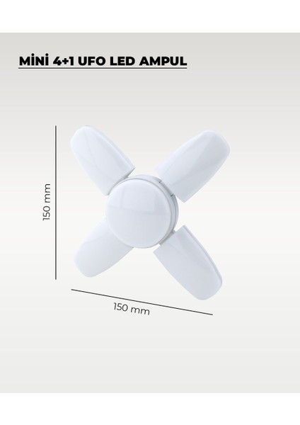 30W Mini Pervane 4+1 Kanatlı Ampul 6500K Beyaz Işık fiyatları