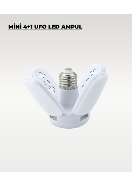 30W Mini Pervane 4+1 Kanatlı Ampul 6500K Beyaz Işık modelleri