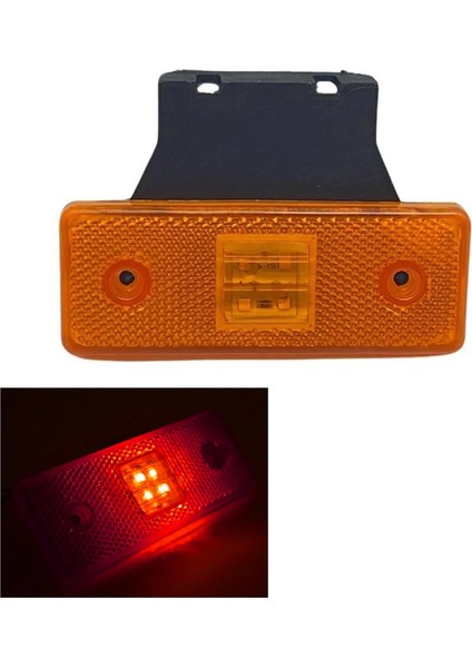 Side Marker Işaret Lamba Ayaklı 4 LED 12-24V Kırmızı 11X4CM MTL-29764