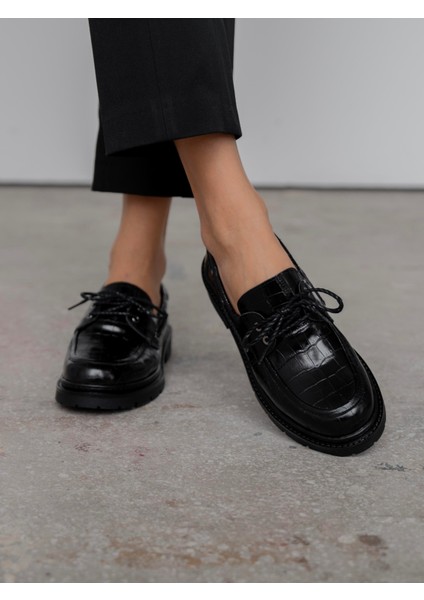 Suvon Siyah Kroko Hakiki Deri Kadın Makosen fiyatları