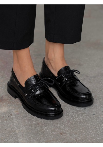 Suvon Siyah Kroko Hakiki Deri Kadın Makosen fırsatları