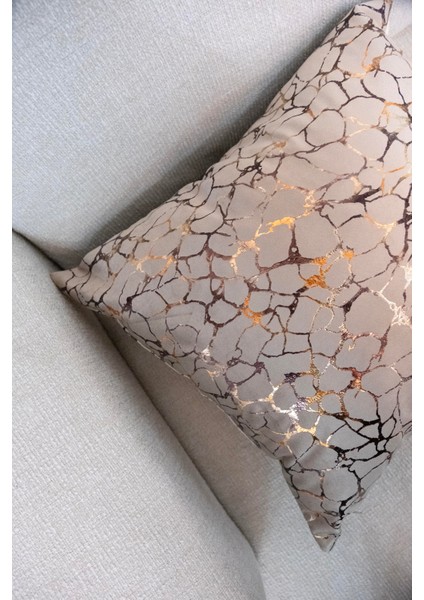 Varaklı Krem Kırlent Kılıfı Dekoratif Bohem Soft Koltuk Sırt Yastık Hediyelik Yılbaşı 45X45 fırsatları
