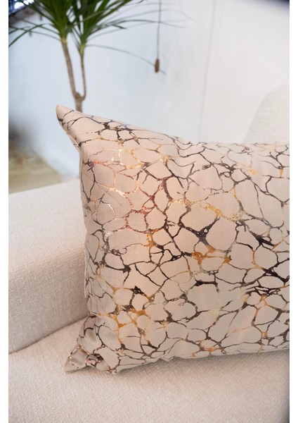 Varaklı Krem Kırlent Kılıfı Dekoratif Bohem Soft Koltuk Sırt Yastık Hediyelik Yılbaşı 45X45 indirimleri