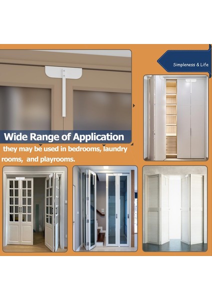 Metal Bifold Kapı Kilidi-Ayarlanabilir Bifold Dolap Kapı Kilidi (0,6-2 Inç Iki Katlı Kapıya Uyuyor) Bifold Kapı Çocuk Emniyetleri Kilidi (Yurt Dışından) fırsatları