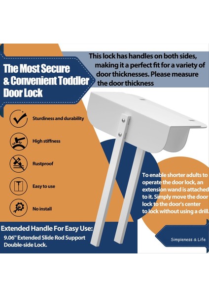 Metal Bifold Kapı Kilidi-Ayarlanabilir Bifold Dolap Kapı Kilidi (0,6-2 Inç Iki Katlı Kapıya Uyuyor) Bifold Kapı Çocuk Emniyetleri Kilidi (Yurt Dışından) indirimleri