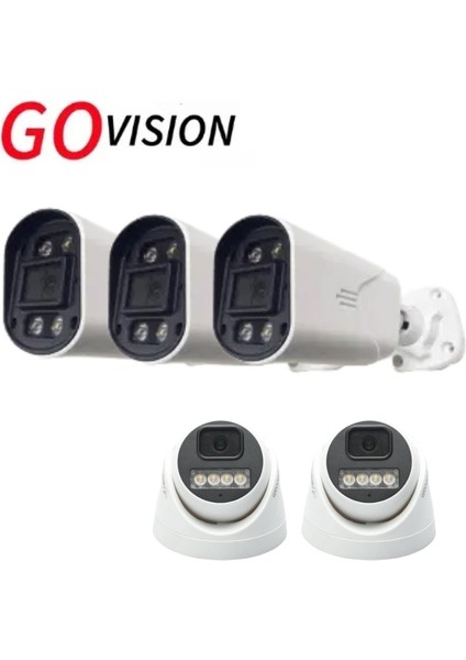 Go Vision 5 Adet 2mp Ahd Güvenlik Kamerası – Full Hd, Gece Görüşlü