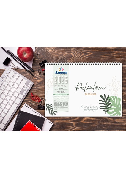 2026 Takvim A4 Ebat 53 Haftalık Planlayıcı Palmlove