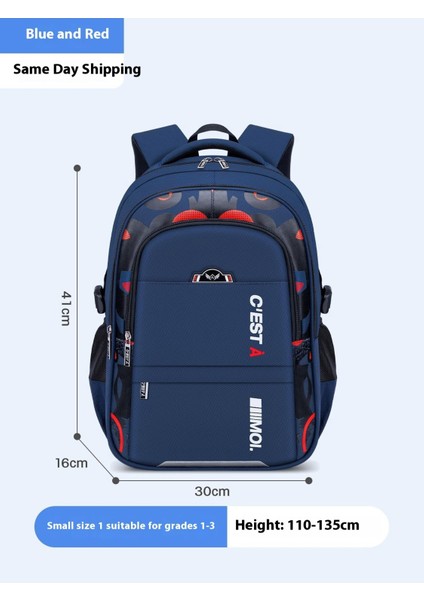 Erkek Okul Çantası Ilkokul Öğrencileri 3-6 Sınıflar Okul Çantası Yük Azaltma Basit Omuz Sırt Çantalarının Kore Versiyonu (Yurt Dışından)