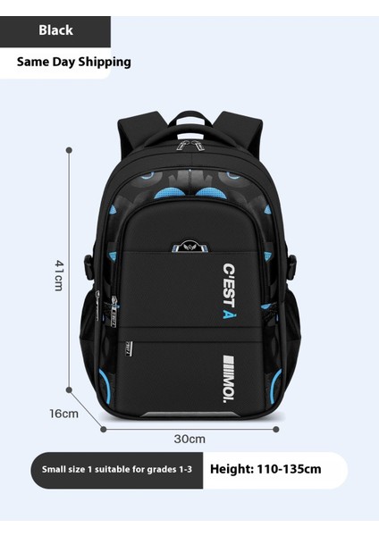 Erkek Okul Çantası Ilkokul Öğrencileri 3-6 Sınıflar Okul Çantası Yük Azaltma Basit Omuz Sırt Çantalarının Kore Versiyonu (Yurt Dışından)