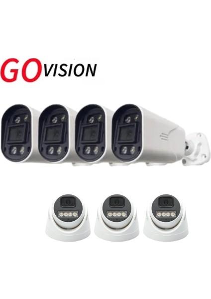 Go Vision 7 Adet 2mp Ahd Güvenlik Kamerası – Full Hd, Gece Görüşlü